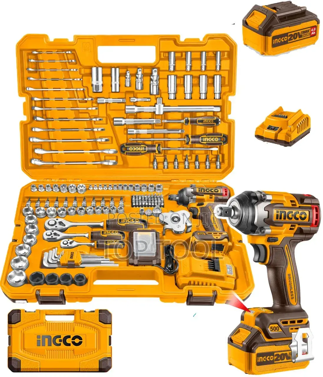 ,This Is an Ingco 152-Piece Comprehensive Cordless Impact Wrench Tools