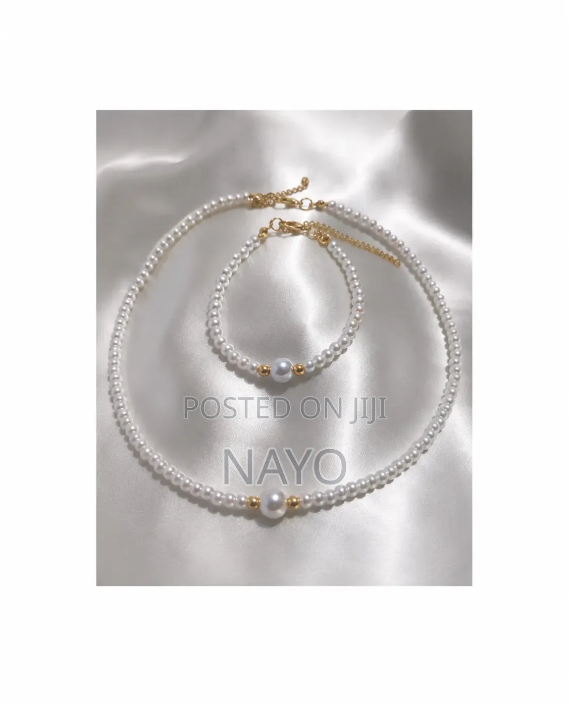 Cute Pearl Necklace and Bracelet