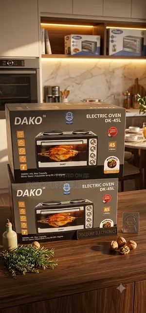 Dako 45l Electric Oven With Dual Hotplates 3200w High Capacity