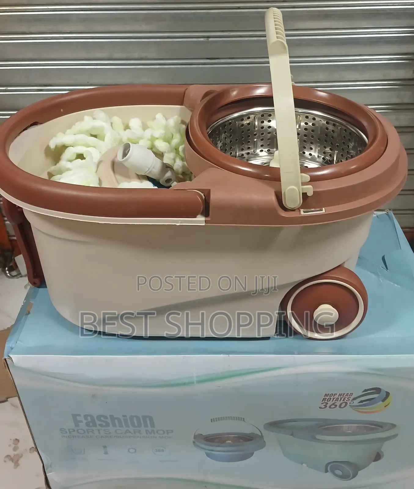 Fashion Mop With Bucket መወልወያ እስከነ መጭመቂያ ተቀያሪ ያለዉ