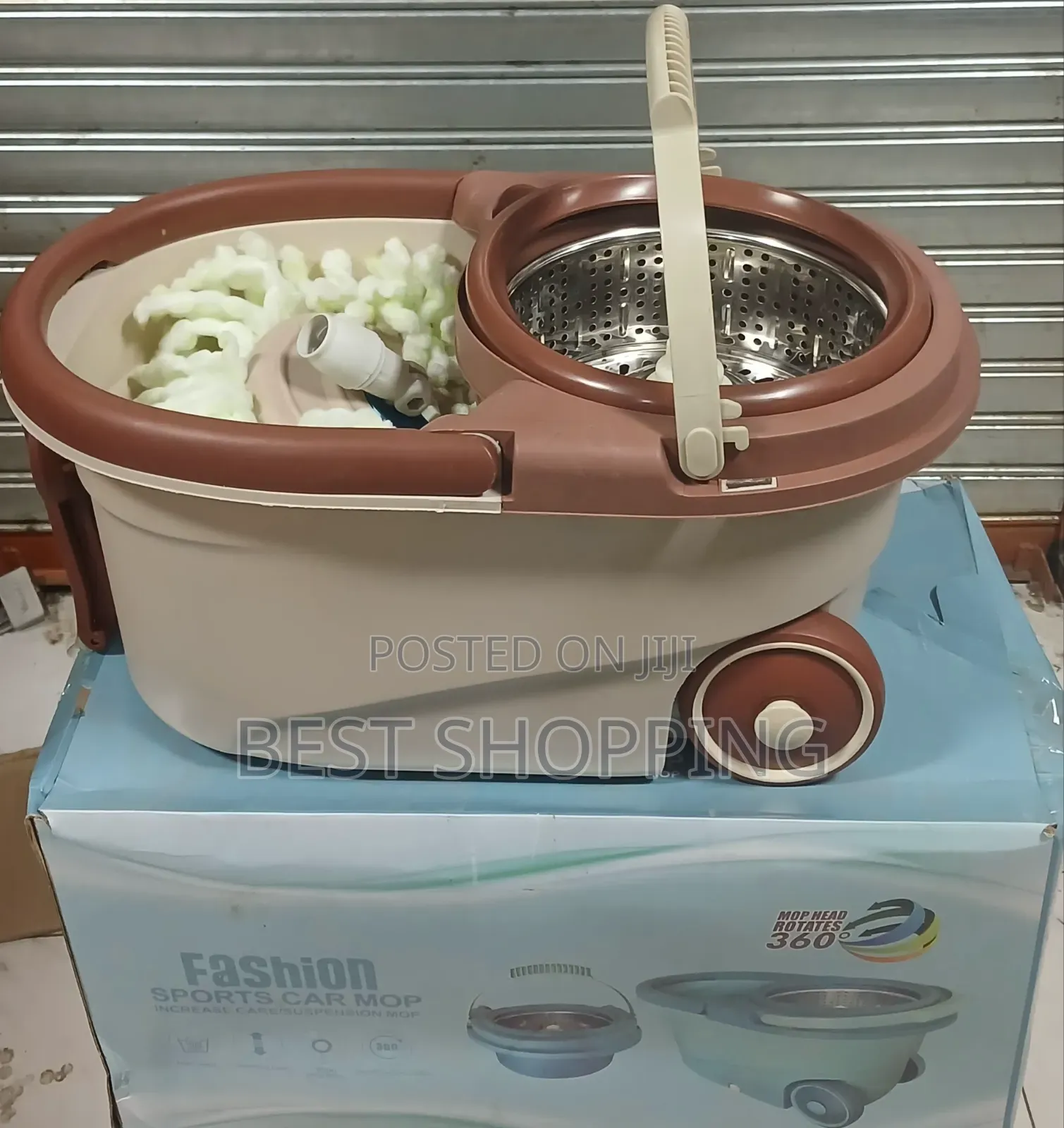 Fashion Mop With Bucket መወልወያ እስከነ መጭመቂያ ተቀያሪ ያለዉ