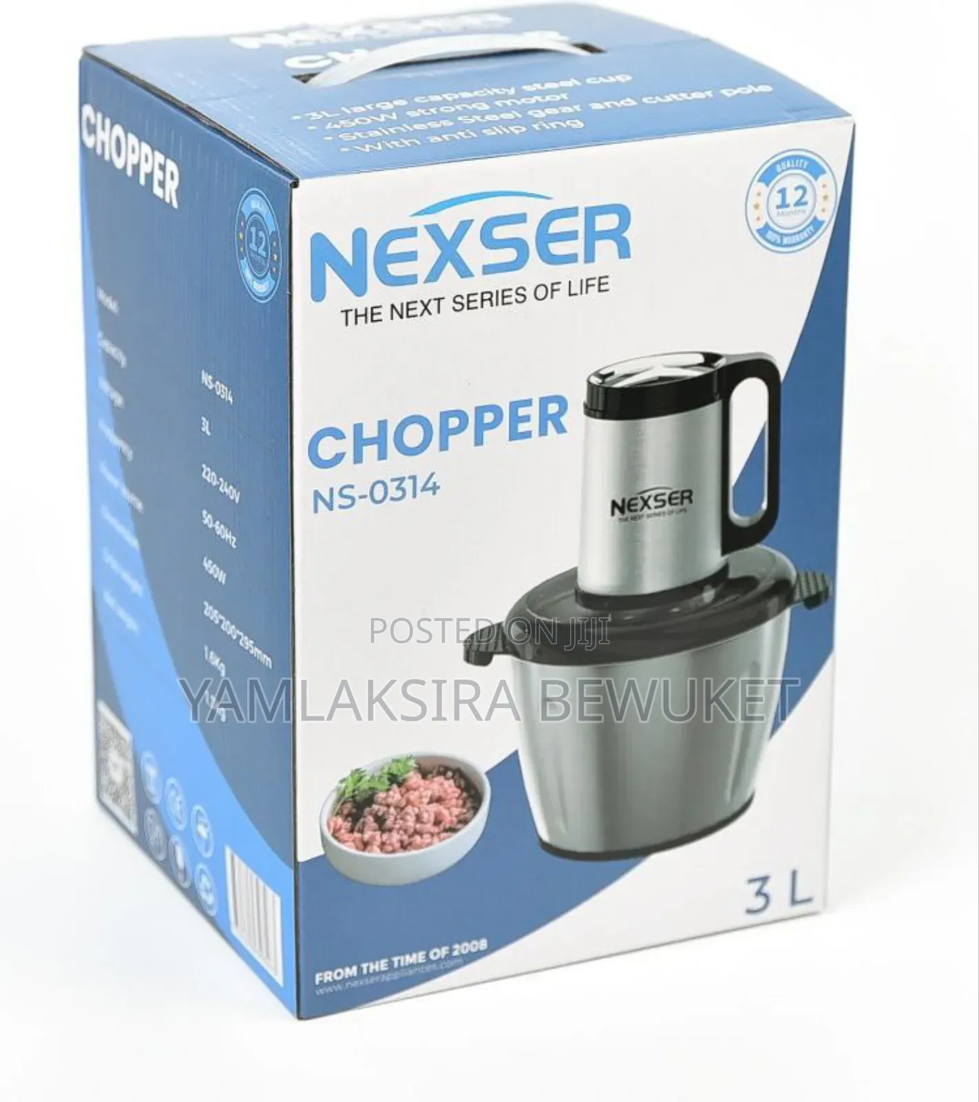 Orignal Nexser የሽንኩርት እና የስጋ መፍጫ