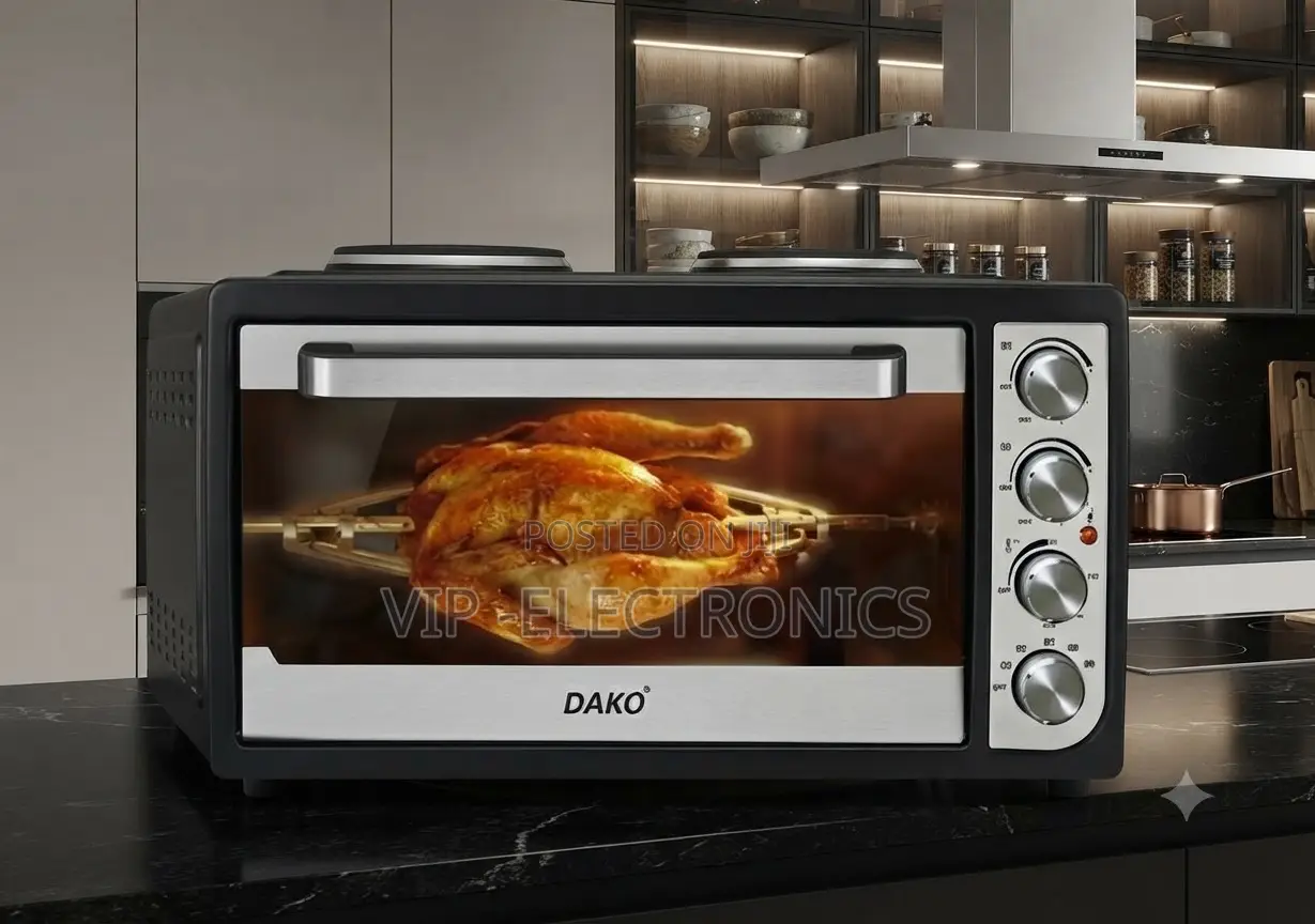 Dako Mini Oven 65l Electric Oven With Double Hot Plates –