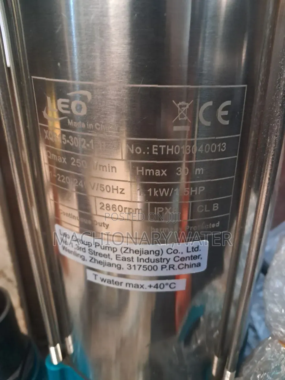Leo Bore Hole Submersible Pump 1.5hp
