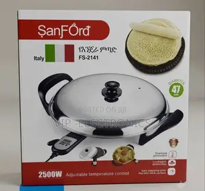 Sanford 47cm Electric Injera Mitad – 2500w Non-Stick Griddle