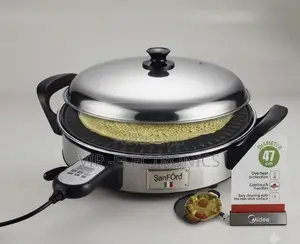 Sanford 47cm Electric Injera Mitad – 2500w Non-Stick Griddle