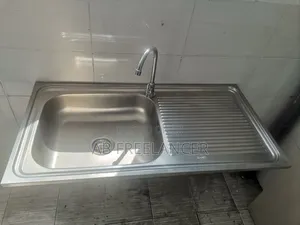 Stainless Steel Sink With Mounting Frame and Complete Accessories