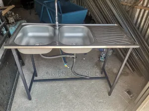 Stainless Steel Sink With Mounting Frame and Complete Accessories