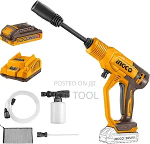1ingco 20v Cordless Pressure Washer Used for Cleaning Vehicles.