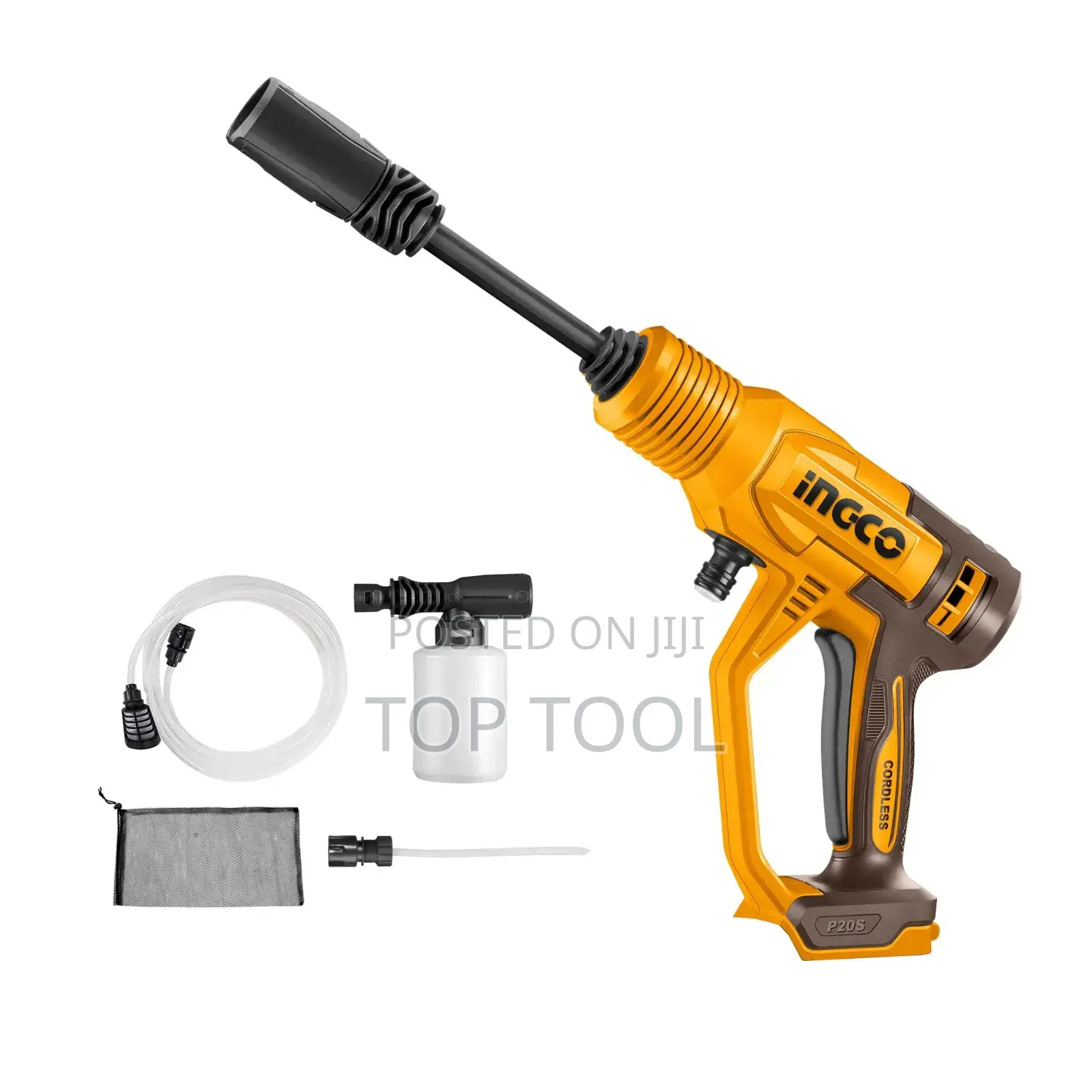 1ingco 20v Cordless Pressure Washer Used for Cleaning Vehicles.