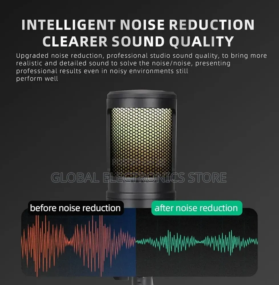 RGB Studio Microphone Usb Live Streaming Capacitor