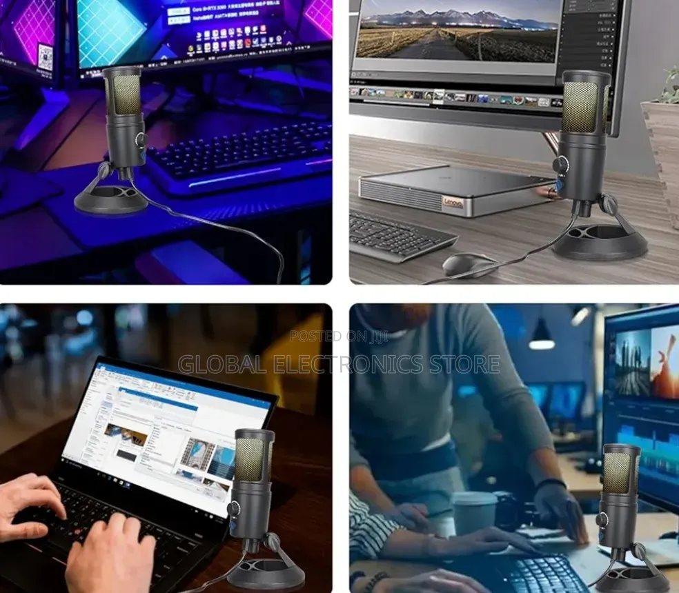 RGB Studio Microphone Usb Live Streaming Capacitor