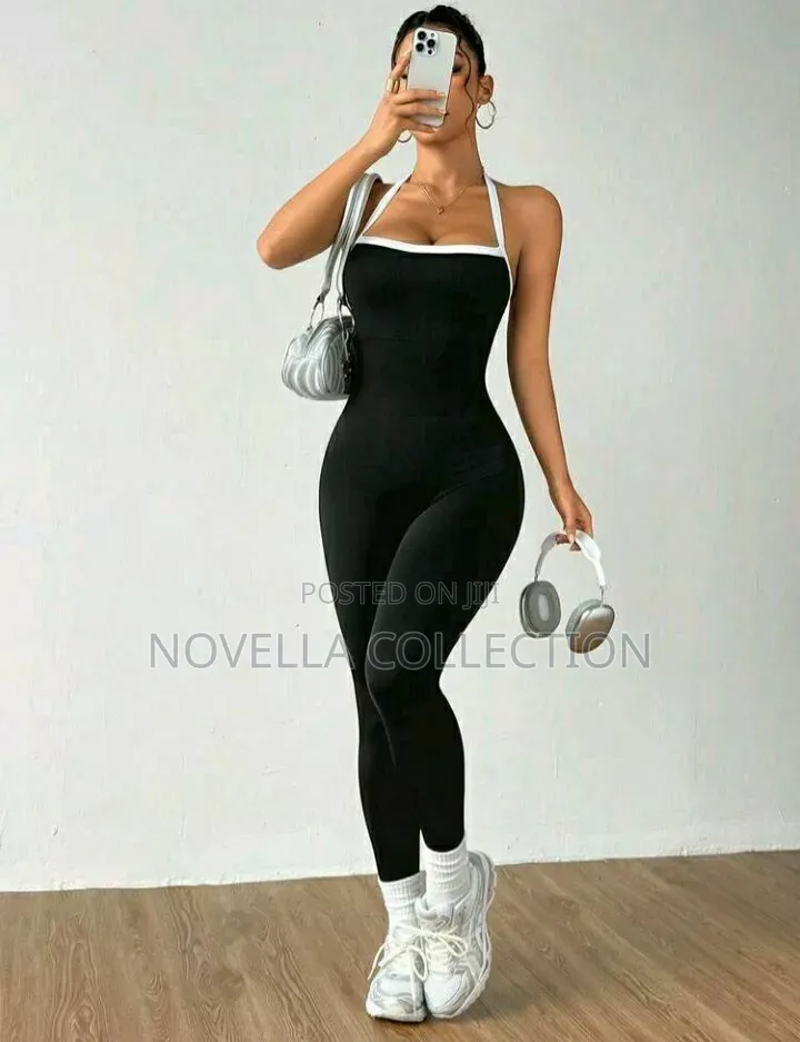 Backless Women's Camisole Elastic Spaghetti Strap Sportswear Vacation