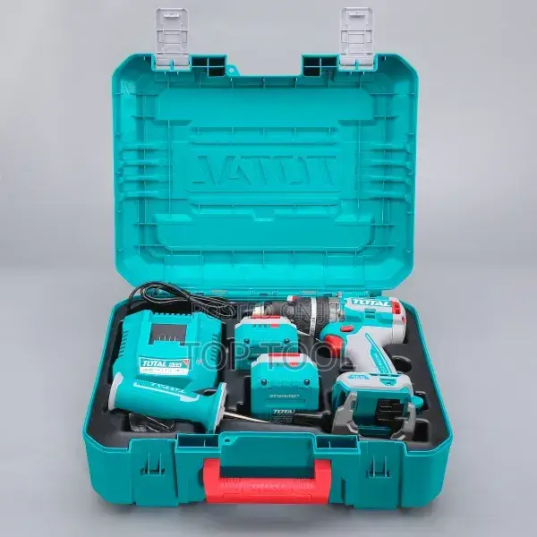 ,Total 20v Cordless Combo Kit Features a Brushless Drill Driver in A