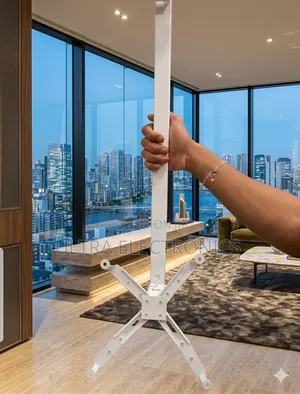 Projector Ceiling Mount With a Foldable Cross-Shaped Base.