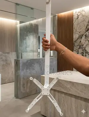 Projector Ceiling Mount With a Foldable Cross-Shaped Base.