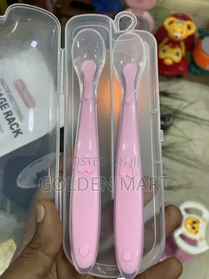 Soft Silicone Baby Spoons Set With Case -