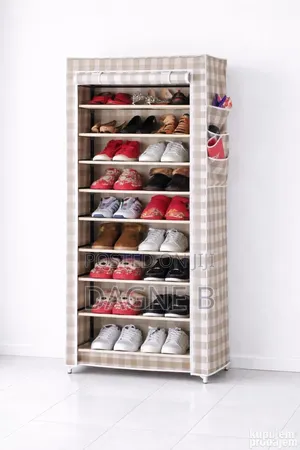 9 Tire Multi-Function Shoe Cabinet With Cover ባለ ሽፋን 9 ደረጃ የጫማ መደርደሪያ