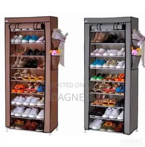 9 Tire Multi-Function Shoe Cabinet With Cover ባለ ሽፋን 9 ደረጃ የጫማ መደርደሪያ