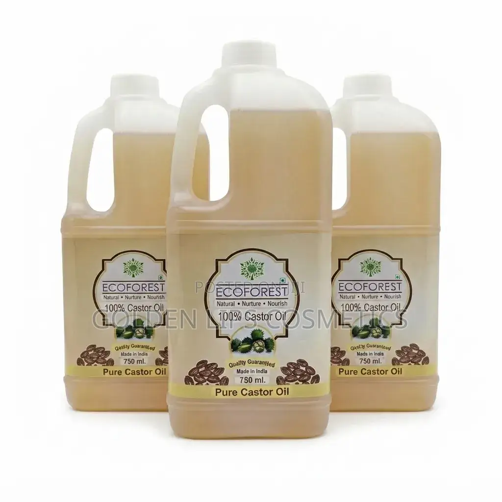 Ecoforest 100% Castor Oil 750ml – Hair Skin Nourishing Oil