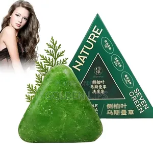 Nature Herbal Seven Green Triangle Shampoo Bar 100g – Oil Control
