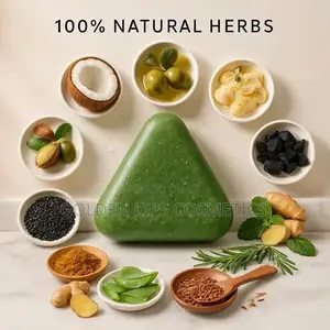 Nature Herbal Seven Green Triangle Shampoo Bar 100g – Oil Control