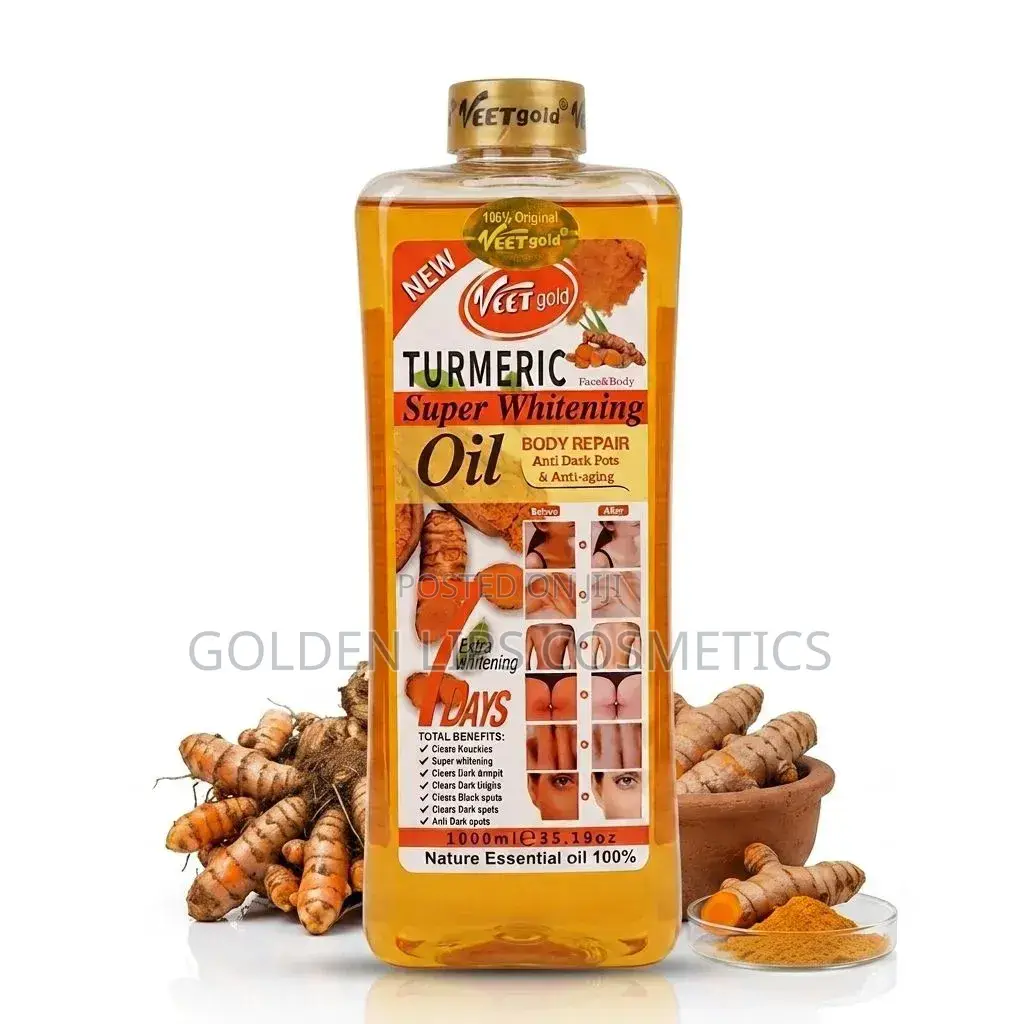 Veet Gold Turmeric Whitening Oil 1000ml – Brightening Skin Care Oil