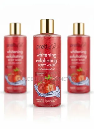Pretty Be Whitening Exfoliating Body Wash 1000ml Strawberry Scrub Wash