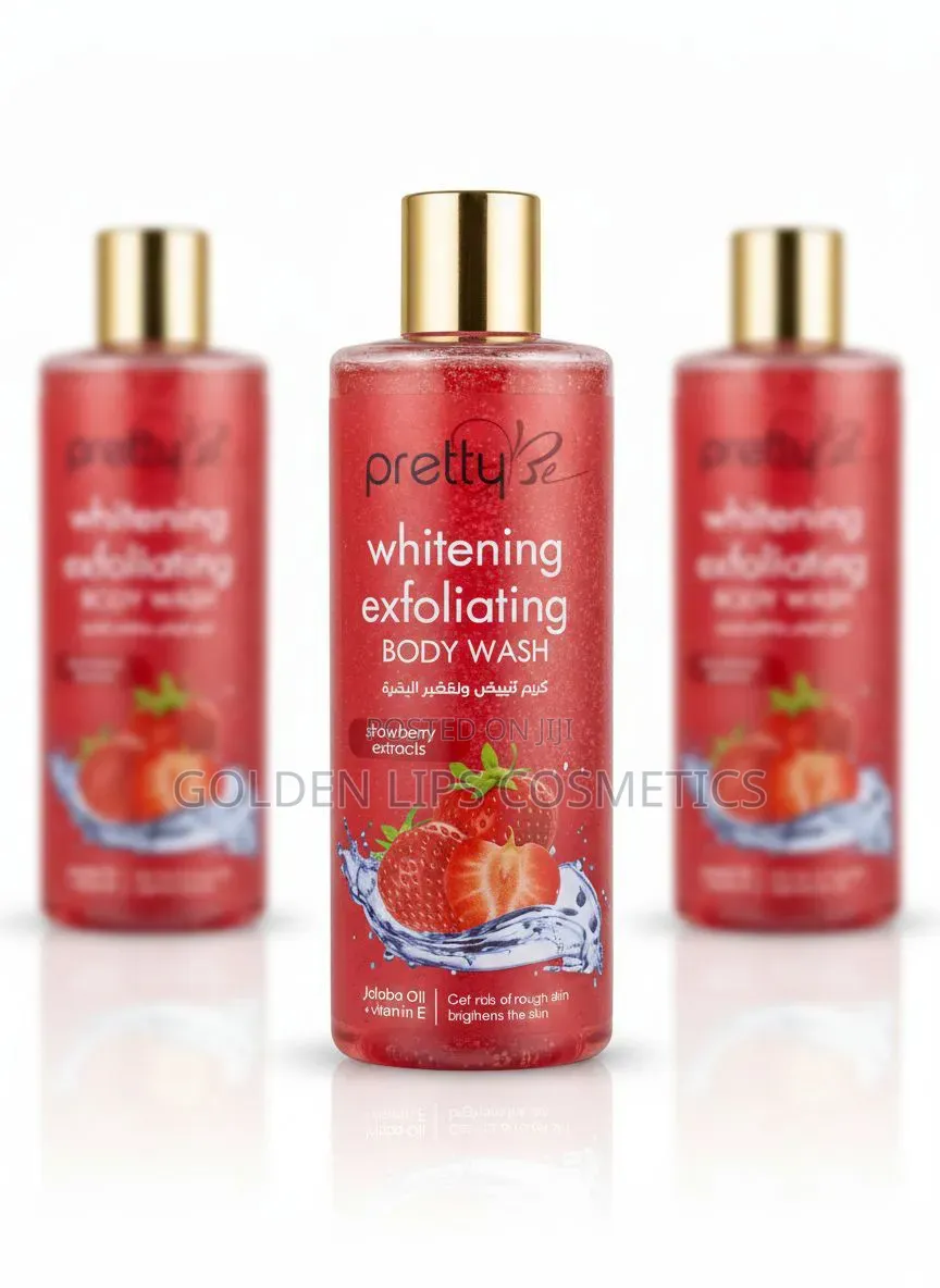 Pretty Be Whitening Exfoliating Body Wash 1000ml Strawberry Scrub Wash