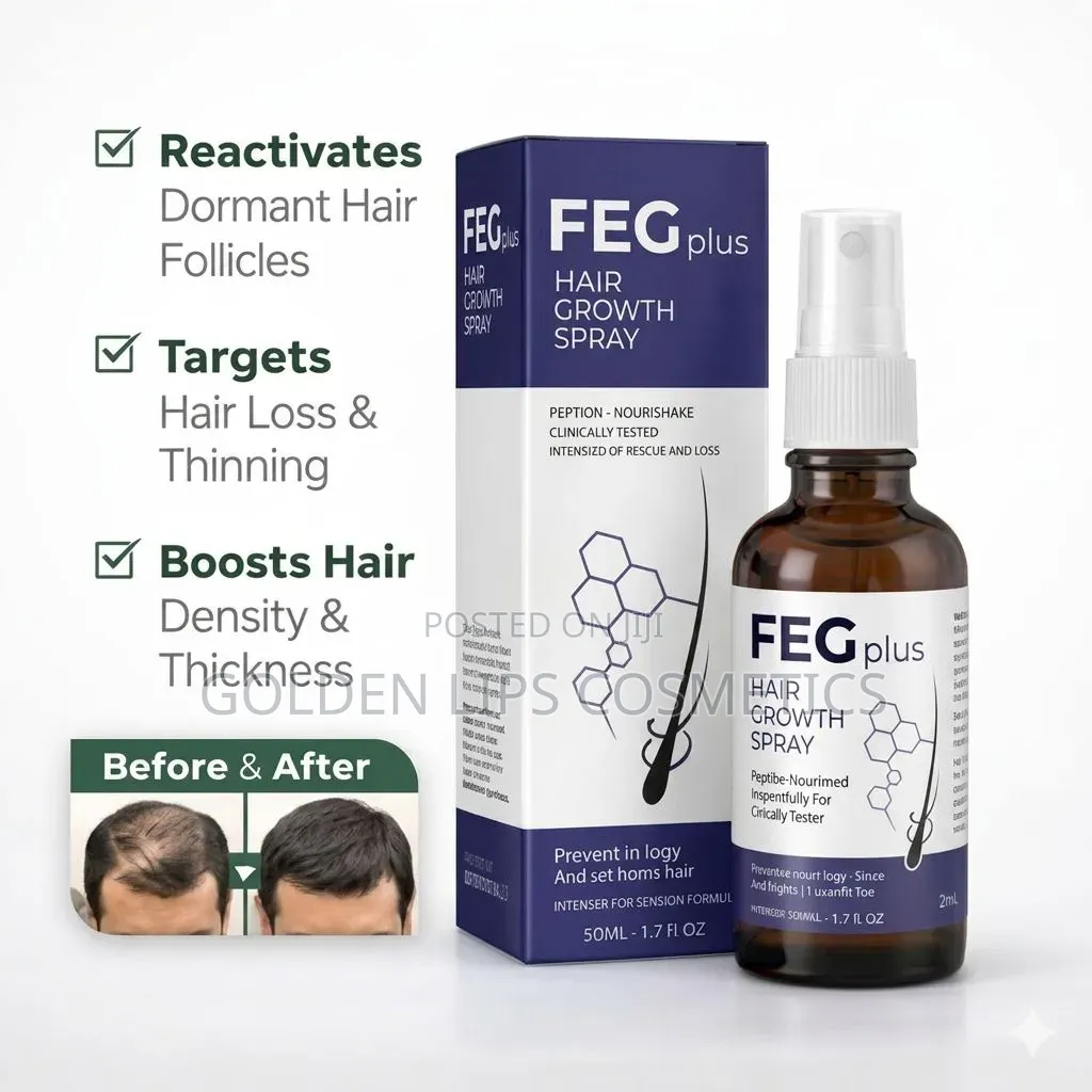 Feg Plus Hair Growth Spray 50ml – Anti Hair Fall Thickening Spray