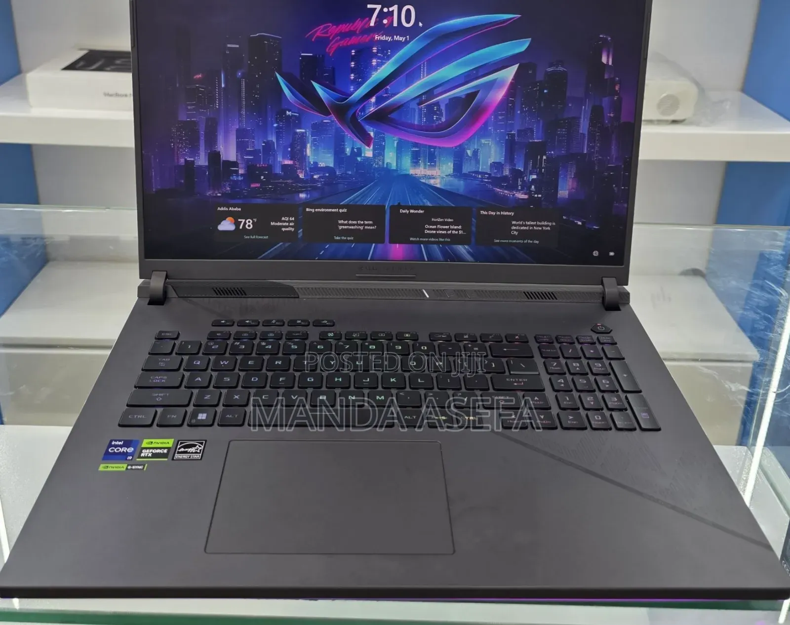 New Laptop Asus ROG Strix G18 16GB Intel Core i9 SSD 1T