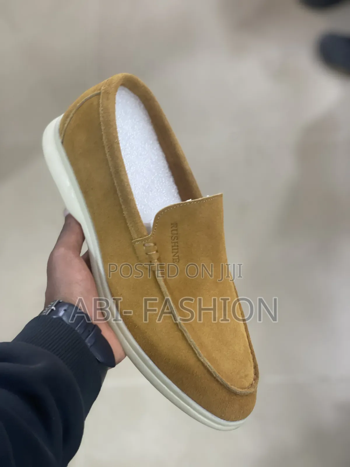 Yellow Suede Rushine Loafers