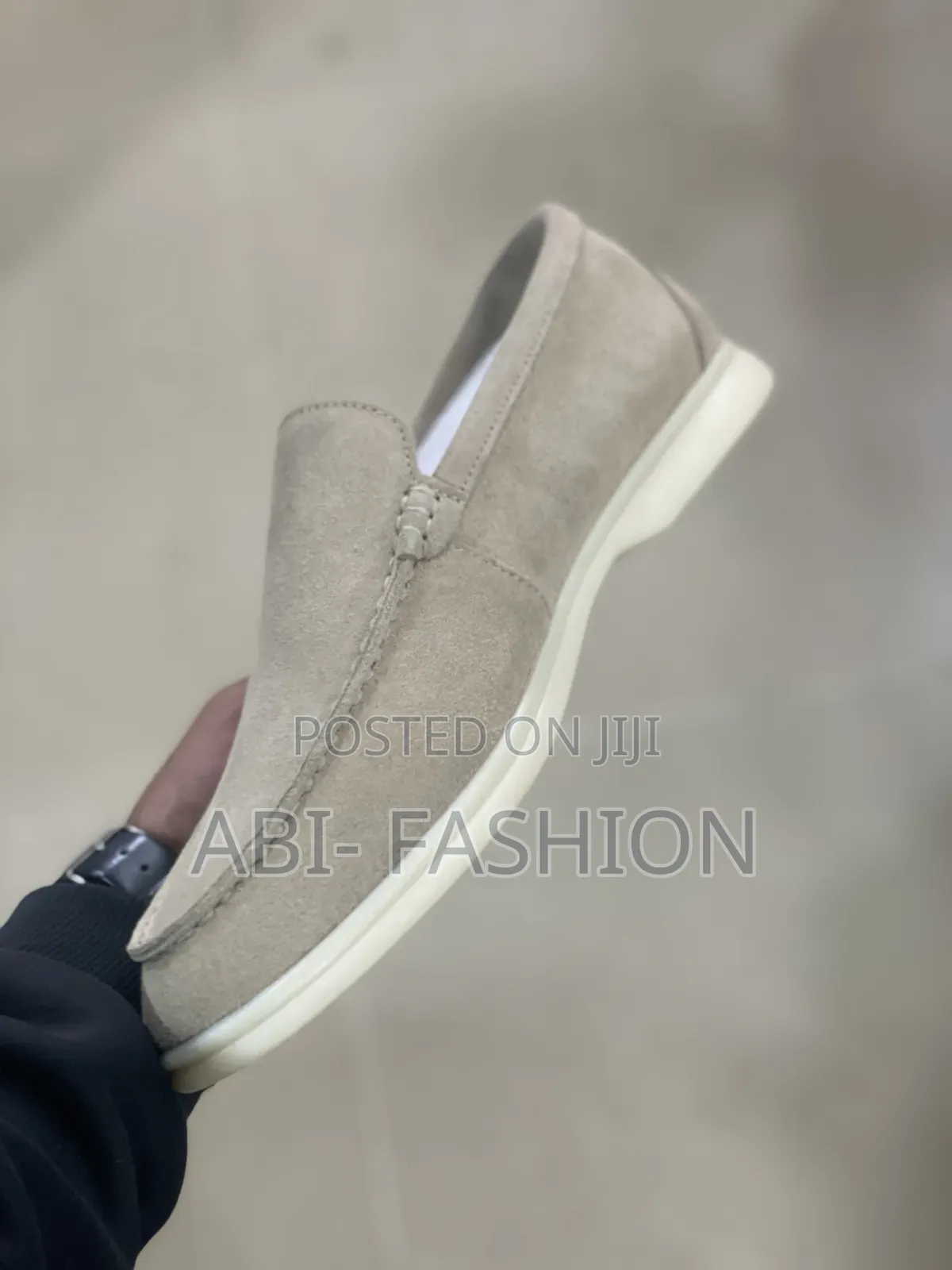 Loro Piana Summer Walk Loafers Cement Color