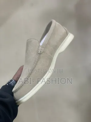 Loro Piana Summer Walk Loafers Cement Color