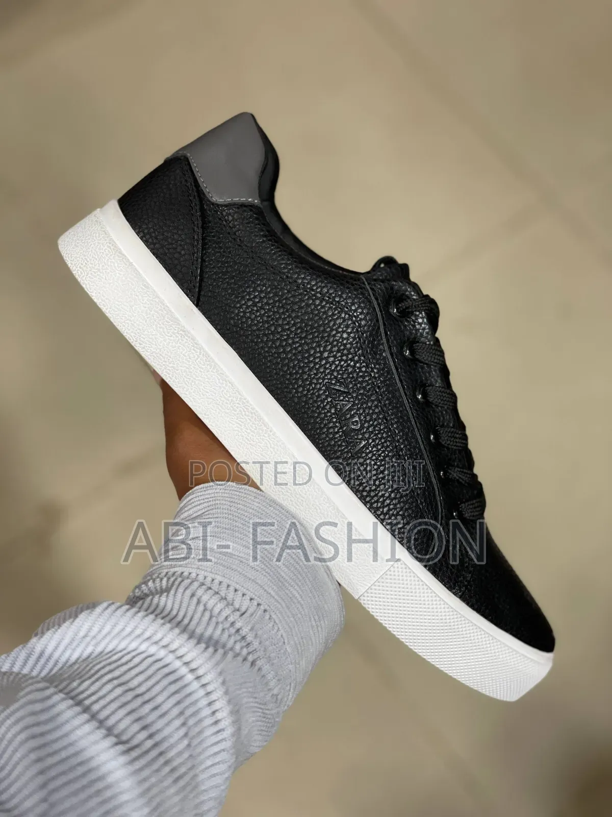 Zara Black Leather Flat Premium Quality