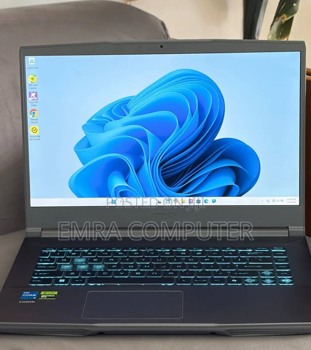 New Laptop MSI 16GB Intel Core i5 SSD 512GB