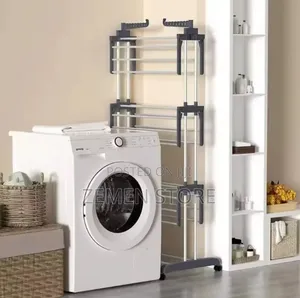 3-Tier Mobile Folding Clothes Drying Rack – Heavy Duty Rolling Stand