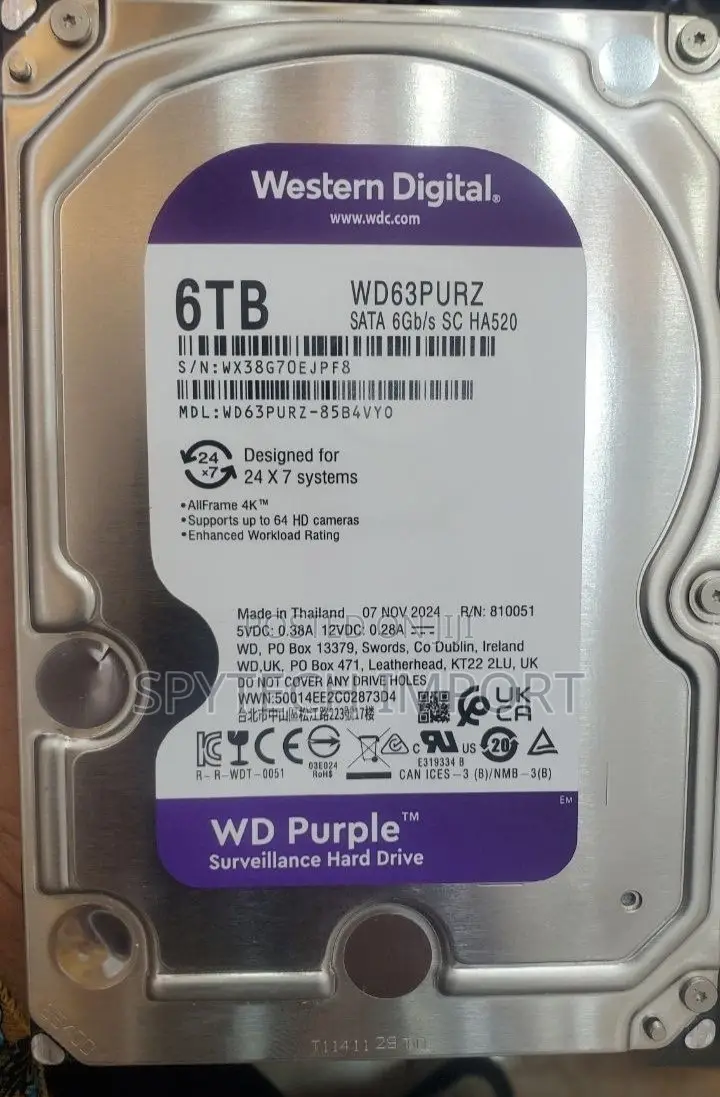 6tb Wd Purple Surveillance Hdd