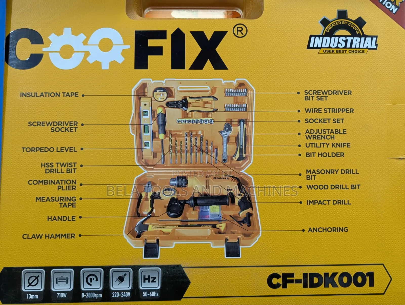 Original Coofix Impact Drill Tools Set 710w 141 PCS High Quality