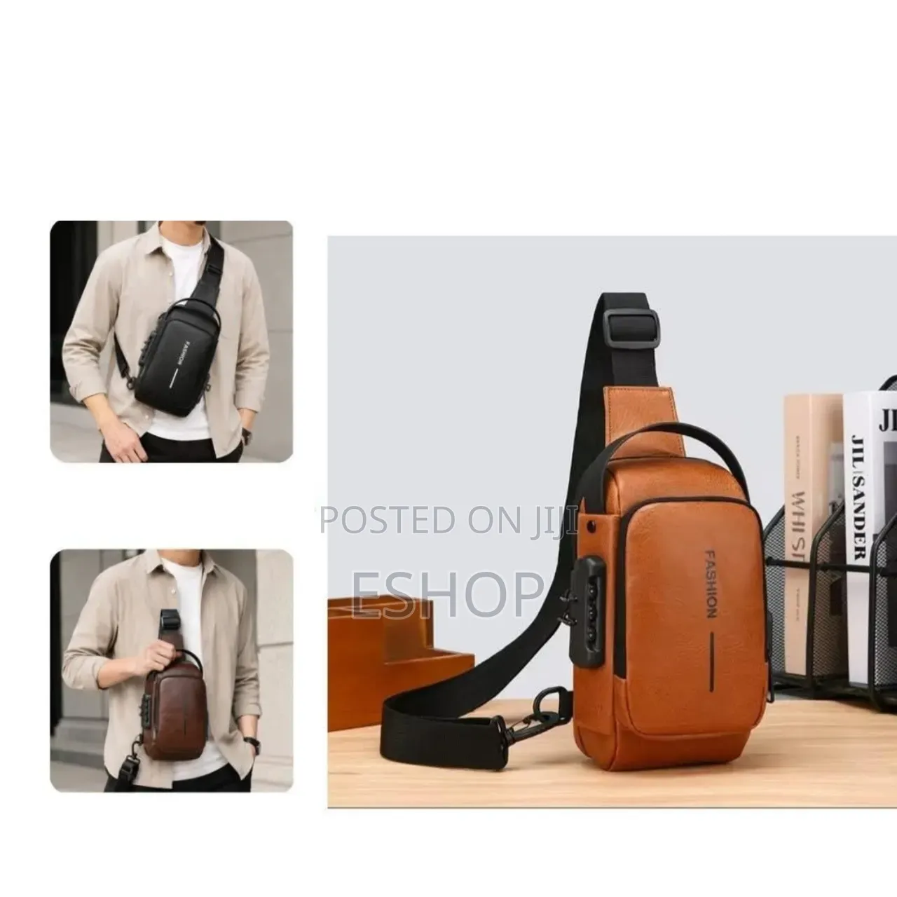 Stylish Secure: Premium Pu Leather Crossbody With Integrated Lock