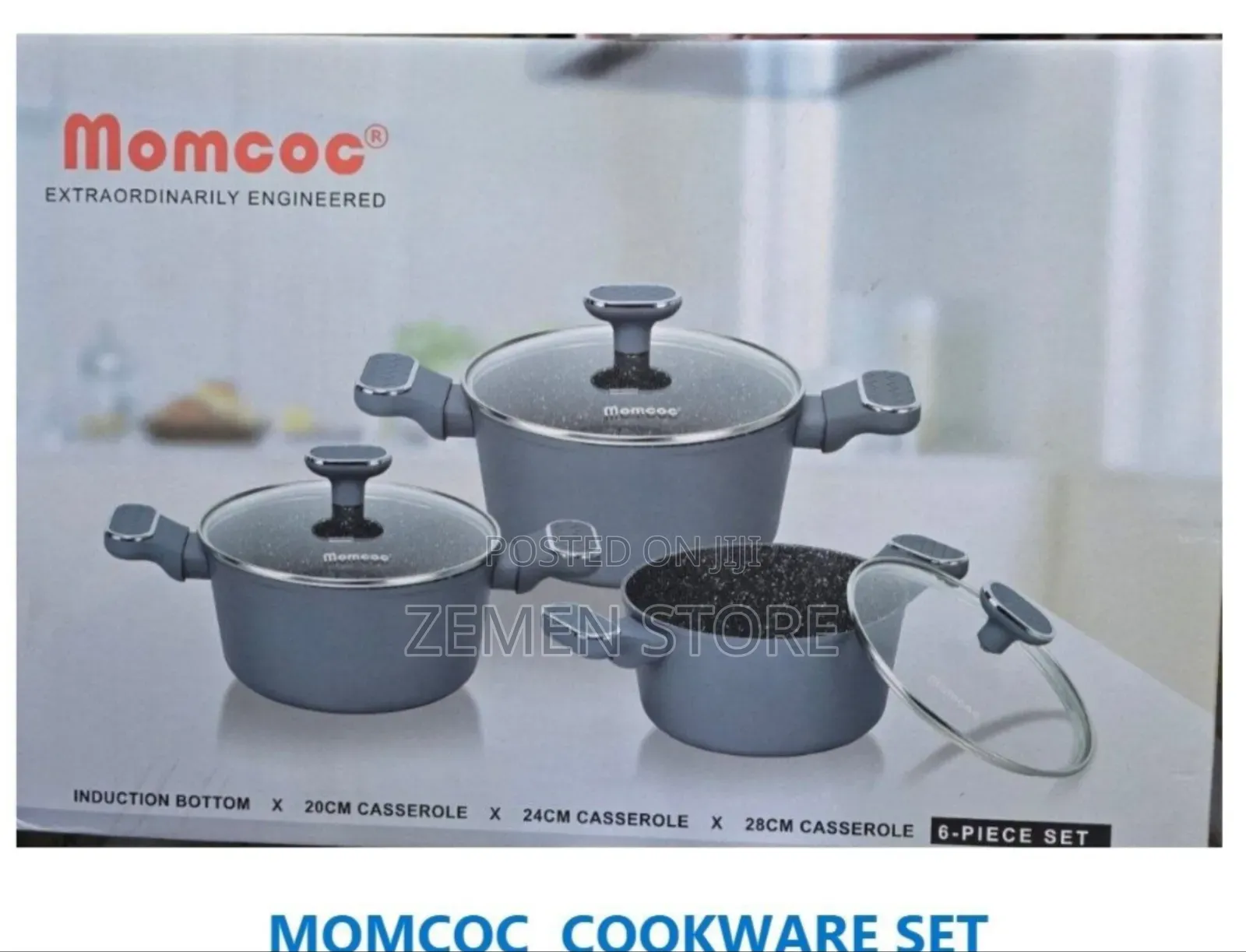 6-Piece Non-Stick Granite Cookware Set – Induction Pots