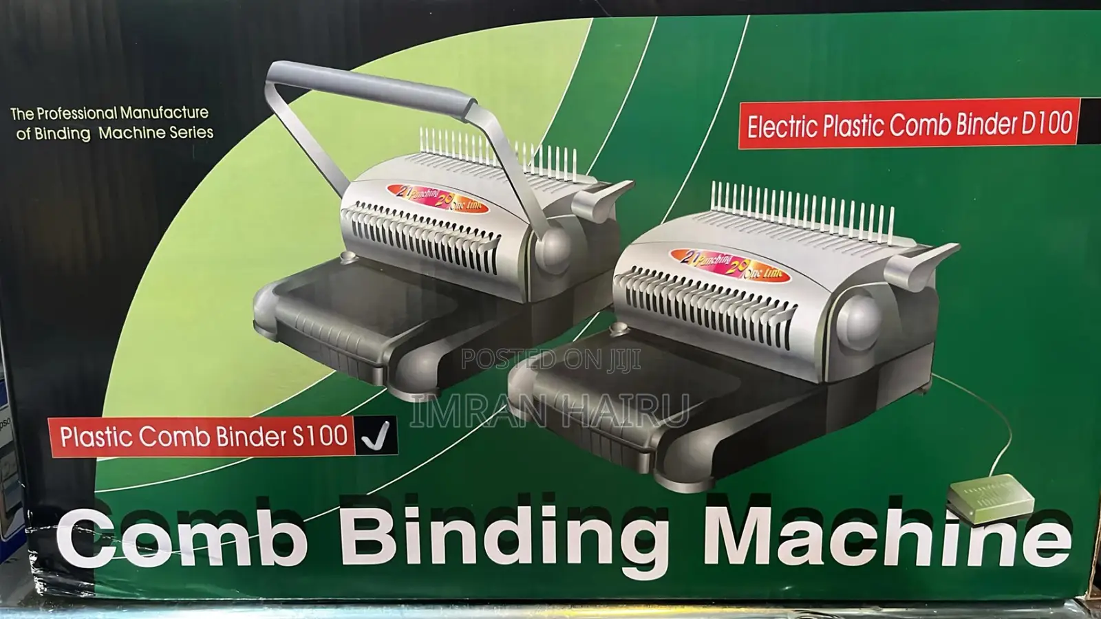 S100 Comb Binding Machine