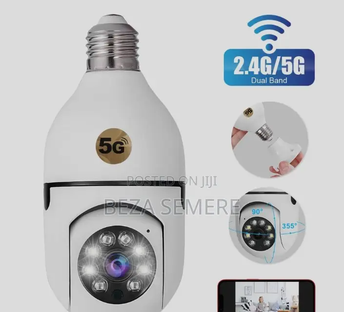Wireless Smart Bulb Camera 360° – Auto Tracking Night Vision Cam