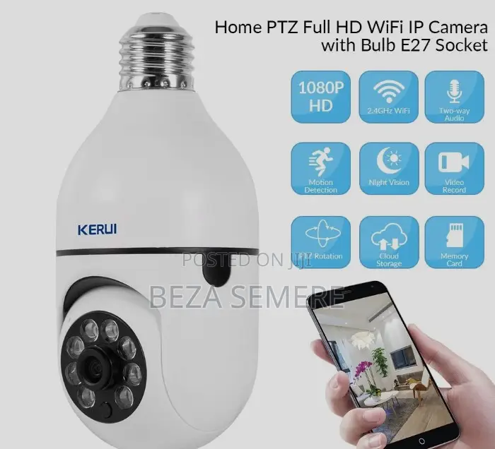 Hidden Style Light Bulb Camera – 360° Wireless Security Surveillance