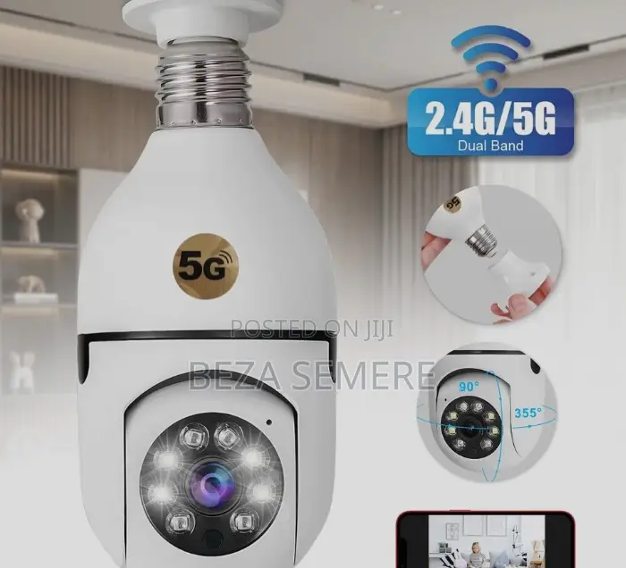 360° Dome Smart Bulb Camera – Wireless Panoramic Security System