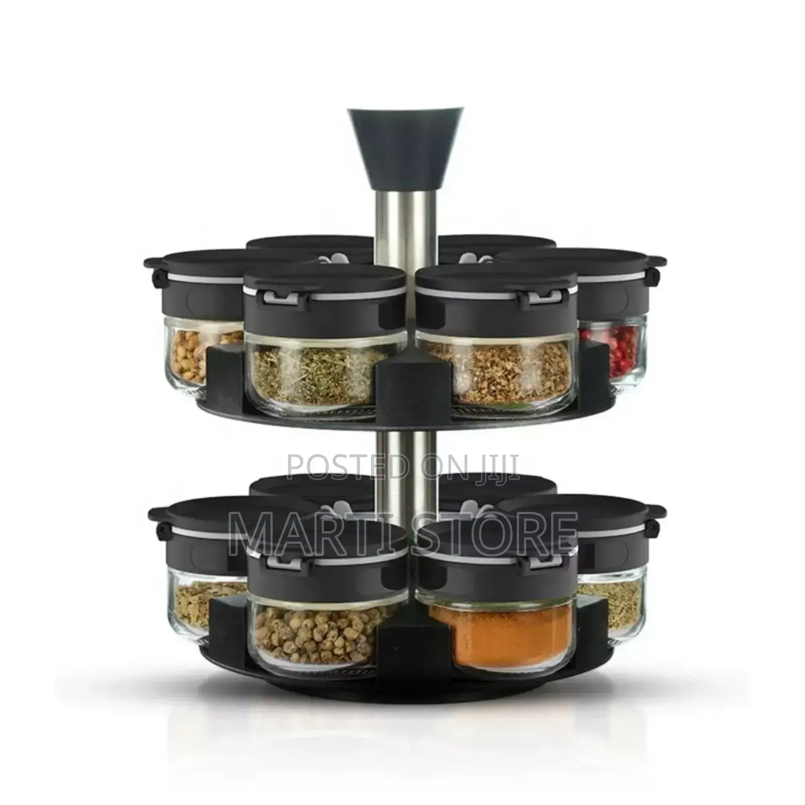 12 Pieces Rotating Spices Jar Set