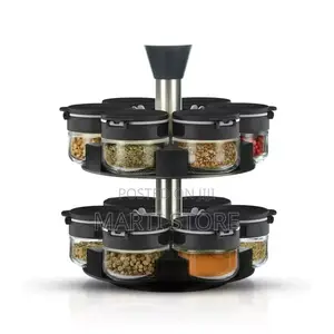 12 Pieces Rotating Spices Jar Set