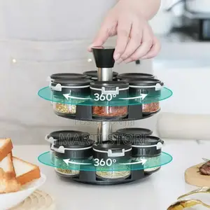 12 Pieces Rotating Spices Jar Set
