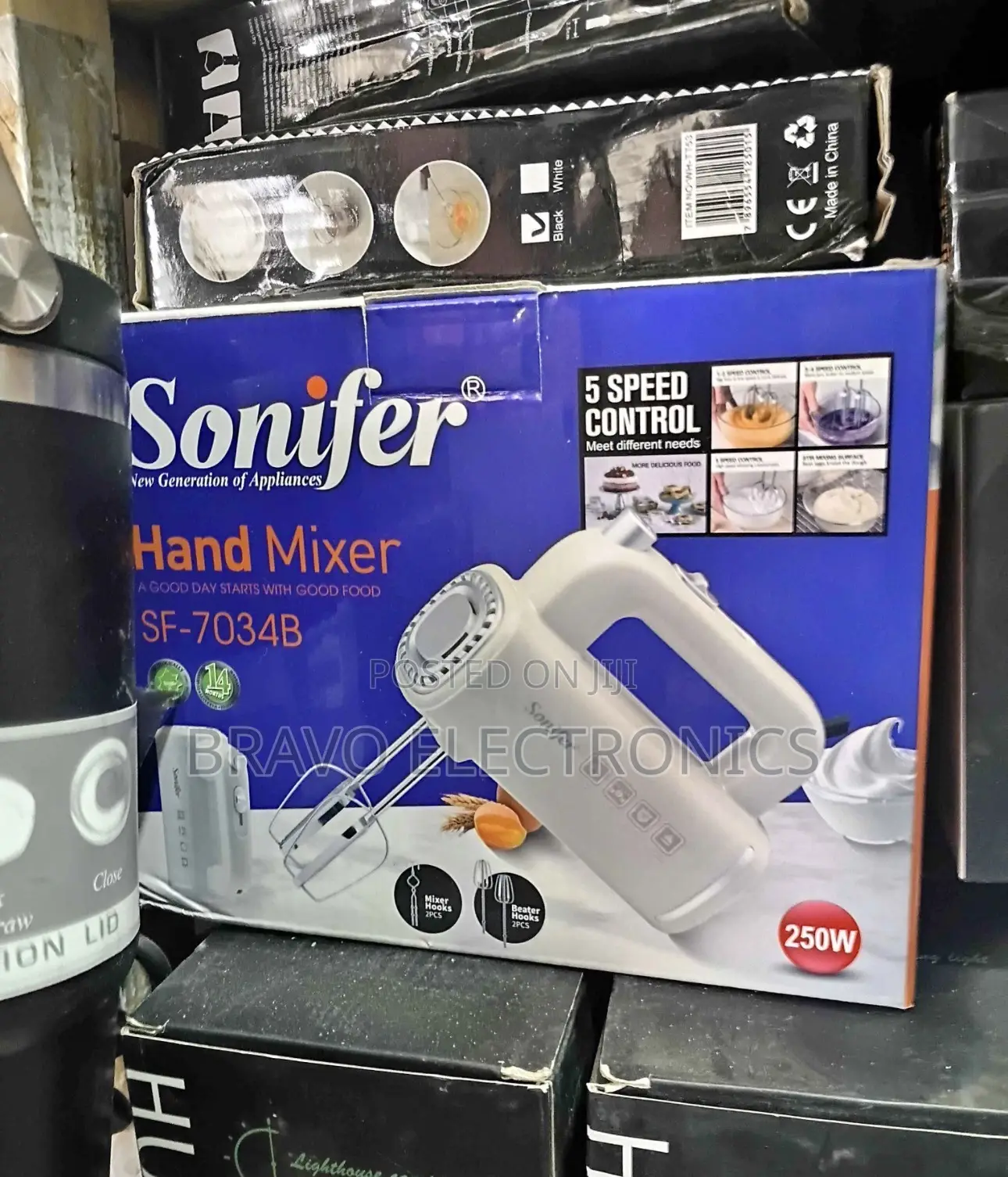 Sonifer Hand Mixer | 250w | 5-Speed Control | Electric Kitchen Mixer