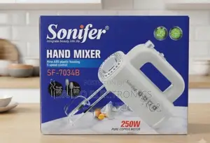 Sonifer Hand Mixer | 250w | 5-Speed Control | Electric Kitchen Mixer